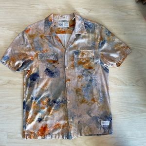 Scotch and Soda tie dyed button up shirt